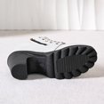 thumbnail image 4 of Women Ankle Boots Round Toe Mid Heel Boots with Side Zip Comfort Matte Shoes for Fall Winter Dating Shopping Casual Outdoor Daily Wear, 4 of 9