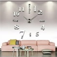 thumbnail image 1 of Frameless Acrylic Mirror Surface 3D DIY Wall Clock Home Office School Wall Decor Clock Stickers Large Size, 1 of 10
