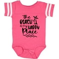 thumbnail image 3 of Inktastic Spring Break the Beach is My Happy Place Boys or Girls Baby Bodysuit, 3 of 5