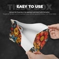 thumbnail image 5 of Lsque Colorful Vintage Floral Pattern Printed Long Tissue Box Cover Holder, Facial Paper Organizer Dispenser,Triangle with Bottom Belt, PVC Leather Decorative Organizer, 5 of 9
