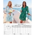 thumbnail image 4 of PRETTYGARDEN Women Floral Long Sleeve Mini Dress | Fall Wedding Guest Dresses, V Neck, Fit & Flare, Ruffle Hem A-Line, Short Chiffon Dress, Elegant Holiday Party, Date Outfits, 4 of 9