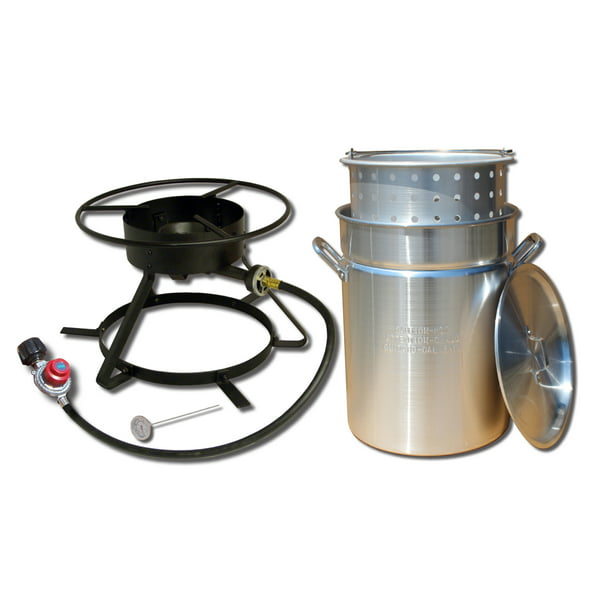 King Kooker #5012- Boiling and Steaming Cooker Package with 50 Qt. Pot ...