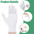 thumbnail image 3 of Bocaoying 30 Pcs White Cotton Gloves for Dry Hand Sleeping, Eczema Moisturizing Gloves for Men and Women, Washable Premium Cotton  Gloves for Coin Jewelry Silver Inspection, 3 of 6