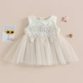 thumbnail image 2 of Robe de Princesse Sans Manches en Dentelle Perlée pour Bébé Fille, 2 of 9