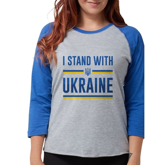 CafePress - I Stand With Ukraine - Womens Baseball Tee
