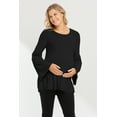 thumbnail image 2 of Bell Sleeve Round Neck Maternity Knit Top, 2 of 3