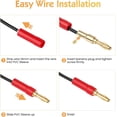 thumbnail image 7 of ZGDong 6 Pairs-Banana Plugs for Speaker Wire,24K Gold Plated Connectors,PVC Insulated,Support 12 AWG to 20 AWG Wires, 7 of 7