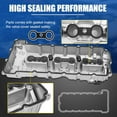 thumbnail image 3 of Full Aluminum Engine Valve Cover Upgraded Kit Compatible with 125i, 128i, 130i, 323i, 325i, 328i, 525i, 528i, 530i, X1, X3, X5, Z4 - E82 E90 E92 E60 E84 E83 E70 E89 (Silver), 3 of 7