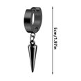 thumbnail image 2 of Neutral Punk Hop Stainless Steel Sound Lock Pendant Earrings For Boys And Teenagers Street Style Jewelry, 2 of 2