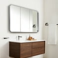 thumbnail image 6 of POSHIONS Bathroom Mirror Metal Framed Mirror Rectangle Wall Mounted Vanity Mirror,32"x 50" Sliver, 6 of 7