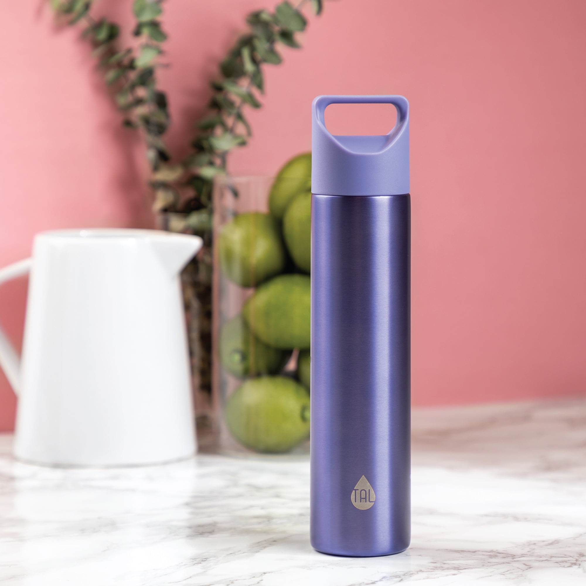 TAL Double Wall Insulated Stainless Steel Mini Bottle Water Bottle 10 fl oz, Purple