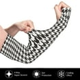 thumbnail image 3 of Picia Houndstooth Black And White Arm Sleeves for Men and Women - Tattoo Cover Up UPF 50+ Cooling Sports Sleeve for Basketball Golf Football-One Size, 3 of 8