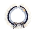 thumbnail image 1 of Visland Hand Knitted Cat Collar with Button Design Cute Bow Decoration Soft Comfortable Necklace Cat Collar, 1 of 8