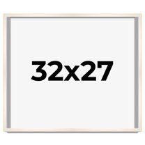 32x27 Frame White Wheat Solid Wood Picture Frame | Moulding Width 0.75 Inches | Interior Depth 0.5