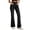 Black, variant on Women’s Pull On Bell Bottom Jeans High Elastic Waist Stretchy Bootcut Flared Denim Dark Blue L