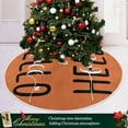 thumbnail image 6 of Hello Fall Christmas Tree Skirt Decorations Orange Pumpkin Autumn Decorations Xmas Tree Mat 36 inch for Holiday Party Supplies Rustic Ornaments Mini Tree Skirt, 6 of 6