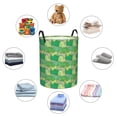 thumbnail image 4 of Honeii Crocodile And Bush Print Laundry Hamper Basket,Baby Nursery Woven Storage Basket for Toys Bin,Pillows,Blankets,Clothes-Medium, 4 of 6