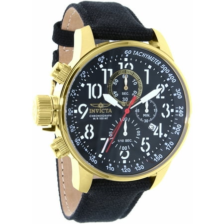 Invicta Men's I-Force 1515 Black Leather Swiss Chronograph Dress Watch