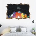 thumbnail image 3 of Among Crew Member Wall Sticker Vinyl 3D Game Character Hole Wall Sticker Art Wallpaper Design Home Decor Kids Boys Bedroom Playroom Home Wall Decor, 3 of 5