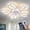 26"-Double Leaf-White, variant on Modern Geometric Leaf Flush Mount Ceiling Fan with Lights Remote Control, 26" White Low Profile for Kitchen Bedroom