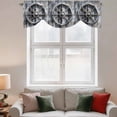 thumbnail image 3 of Tie Up Valances for Windows, Grey Rudder Coastal Adjustable Valance Curtains Window Treatment for Living Room/Bedroom Windows, Nautical Beach Retro Rod Pocket Kitchen Curtains & Drapes 54x18 Inch, 3 of 9