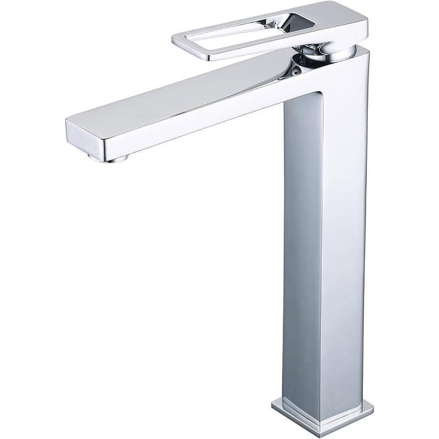 Grifo de lavabo, grifo de agua fría y caliente de un solo orificio de acero inoxidable, trefilado alto