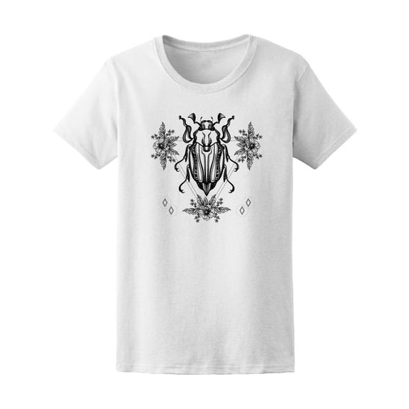 Boho Scarab Beetle Bug Tee Women's -Image by Shutterstock