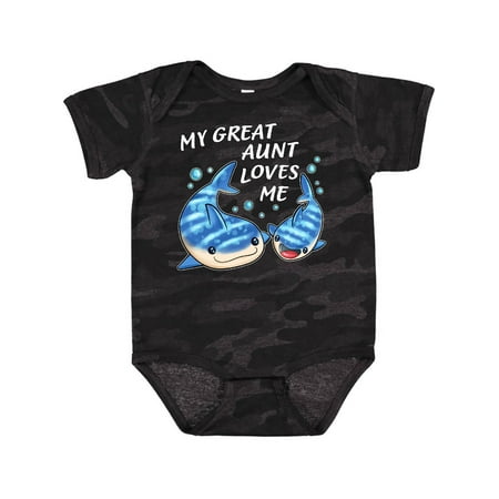 

Inktastic My Great Aunt Loves Me- whale shark Gift Baby Boy or Baby Girl Bodysuit