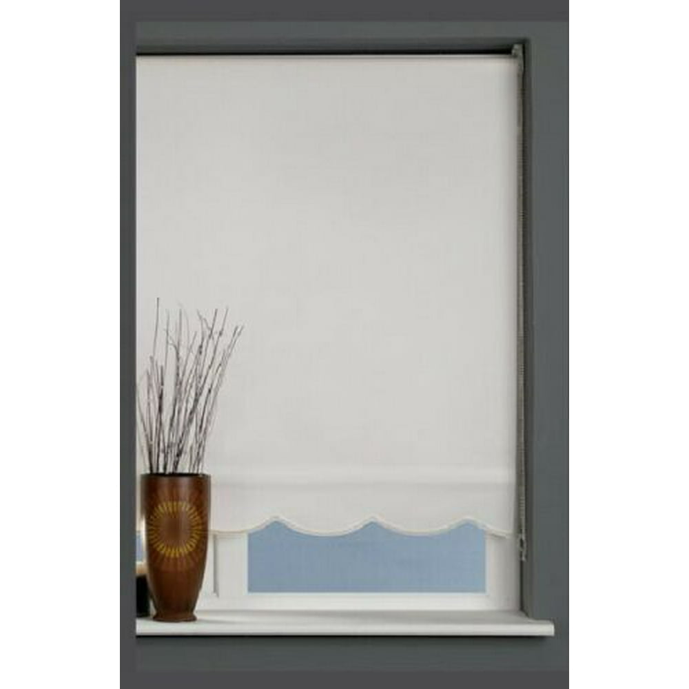 Banlite Scalloped and Fringed Bottom Cordless Rollup Window Shade