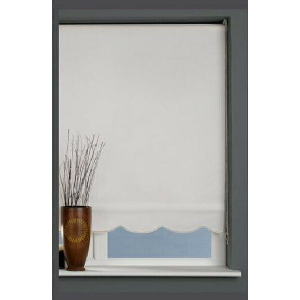 Banlite Scalloped and Fringed Bottom Cordless Rollup Window Shade