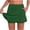 Green, variant on Womens Solid Mid Rise Pocket Skort Casual Athletic Base Layer Skirt Pants GreenL
