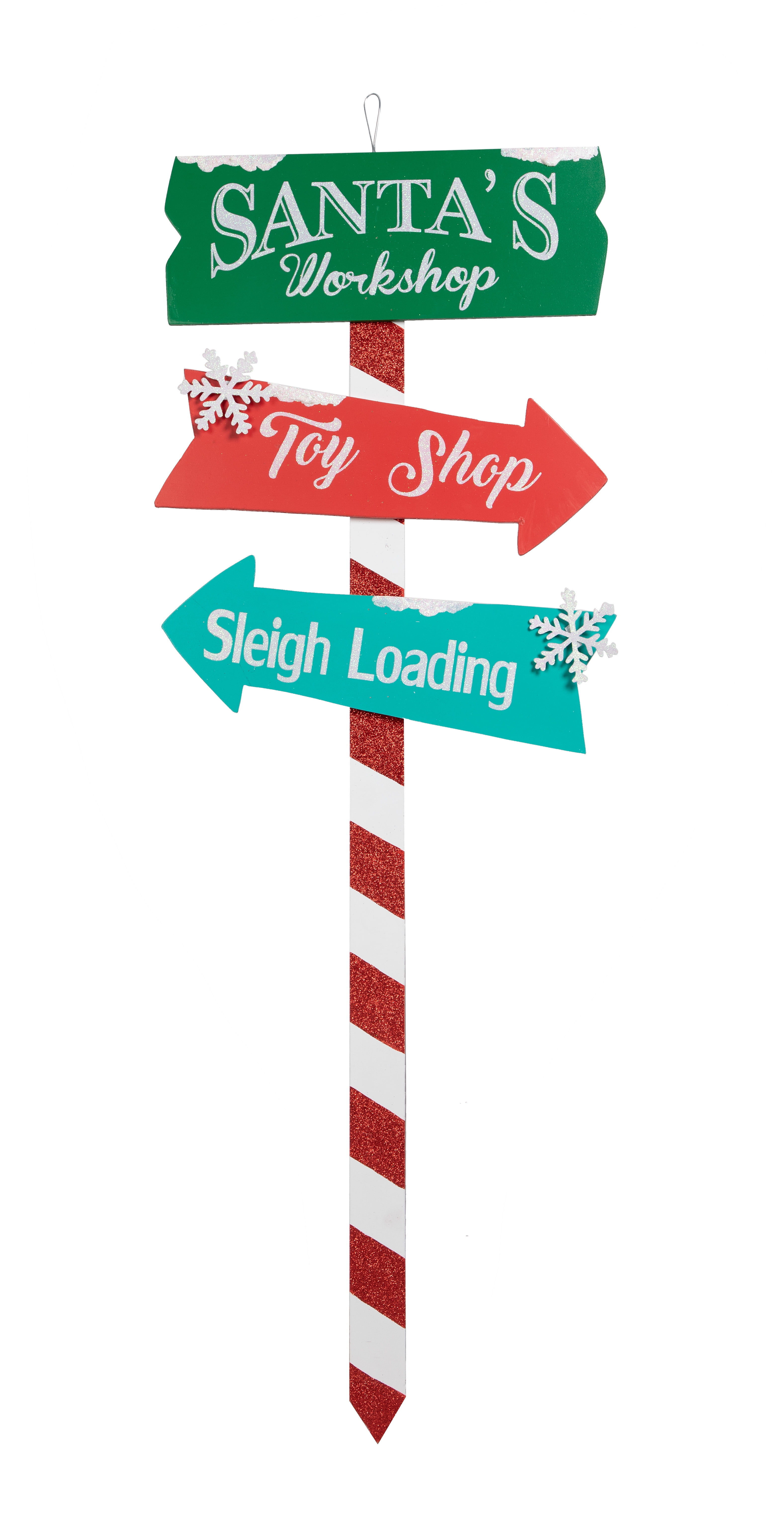 Holiday Time Outdoor Christmas Yard Stake Santa's Christmas Yard Stake