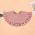 thumbnail image 4 of hengsof Baby Girl's Everyday Bib, Stylish Lace Trim Solid Color Soft Cotton Gauze Comfortable Bib, Suitable for Infants, 4 of 5