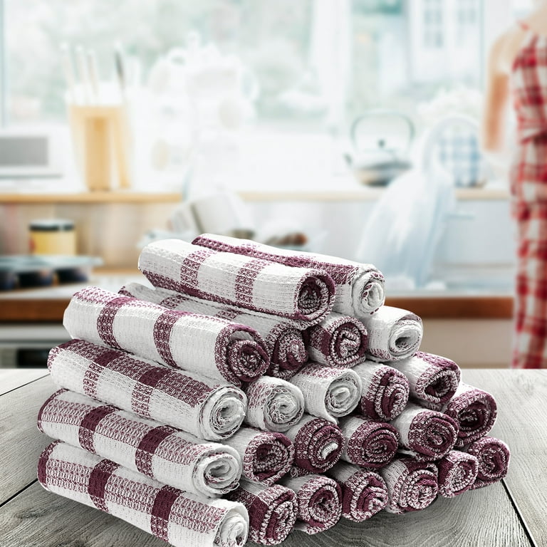 Buy Set of 12 Orange Cotton & Polyester Kitchen Towel at ShopLC.