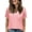 04_Pink, variant on Plus Size Dressy Tops for Women Casual V-Neck Shirts Cute Pleated Sleeve Fashion 2025 Tunics Tees 4Xl Pink