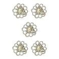 thumbnail image 2 of Guardurnaity Bufanda anillo elegante chal Clip oro plata bufandas hebilla con diamantes de imitación moderno Heronsbill estilo regalos para mujeres plata 5piezas, 2 of 6