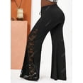 thumbnail image 4 of Pantalones de Pierna Ancha con Cordones en Talla Extra Rosegal Pantalones de talla grande, 4 of 5