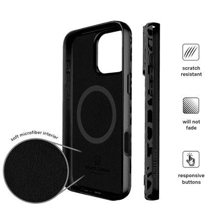 Velvet Caviar - Magsafe Case for Apple iPhone 16 Pro Max - Black Leopard