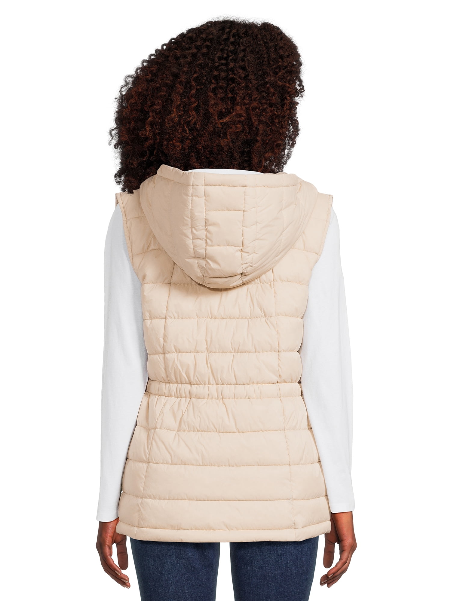 Swiss Tech Women's Hooded Vest with Cinched Waist, Sizes XS-3X