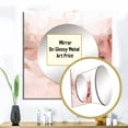 thumbnail image 3 of Designart "Delicate Marble Pink Abstract II" Abstract Square Mirror For Wall Decor - Large Pink Square Printed Wall Mirror Art - Square Modern Mirror - Wall Mounted Square Large Mirror, 3 of 5