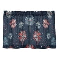 thumbnail image 7 of Yayeee Kitchen Curtains Tier Pair Light Filtering 27"x24" Rod Pocket Short Cafe Window Panel, Starry Fireworks Pattern, 7 of 7