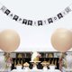 thumbnail image 2 of Juego de 11 globos de látex con temática de panda para fiesta de cumpleaños, con confeti brillante, pancarta de panda para fiesta navideña (verde), 2 of 6