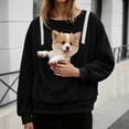 thumbnail image 2 of Cat Pouch Hoodie for Women Kangaroo Pocket Dog Pouch Sweatshirts Pet Carrier Pullover Animal Holder Long Sleeve Tops Gyujnb,Size:S, 2 of 5
