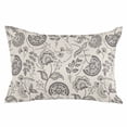 thumbnail image 2 of Grey Paisley Body Pillow Cover, Pillowcase Protectors with Zipper, Breathable Decorative Throw Pillow Case Cover, Boho Flower Botanical Leaf Branch Pillow Shams for Couch Sofa 24x36Inch, 2 of 8