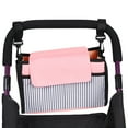 thumbnail image 5 of Pink Baby Trolley Storage Bag - Stroller Carriage Organizer & Buggy Hanging Bag, 5 of 8