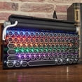 thumbnail image 4 of Retroiluminación mecánico retro 83 teclas Bluetooth5.0 Durable Multi-System Gaming Keyboard para Office Coffee Shop School Laptop perfke Teclado de máquina de escribir, 4 of 5