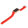 thumbnail image 3 of Reloj inteligente de aleación de vidrio de silicona, 210 mAh, 30 m, resistente al agua, LED, reloj de fitness para familiares y colegas, banda roja, carcasa dorada, 3 of 12