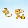 thumbnail image 3 of SHISUYAN 6 Sets 9MM Golden Brass Rivet Studs Screw Back Round Head Ring Accessary for Phone Shell, 3 of 8