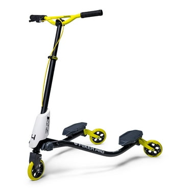 Yvolution Y Fliker Pro Kids Drift Scooter 3-Wheels 6  Black/Yellow