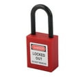 thumbnail image 2 of Safety Padlock Red Durable Nylon High Hardness Lockout Tagout Keys Industry Warehouse Padlock, Safe and Locks, Engineering Non Conductive Lock Long Body, 2 of 5